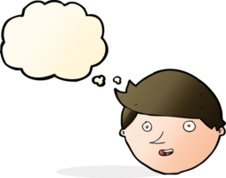 cartoon happy face with thought bubble png