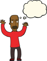 tecknad serie arg pappa med trodde bubbla png