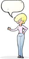 cartoon woman waving with speech bubble png