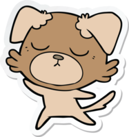 sticker of a cute cartoon dog png