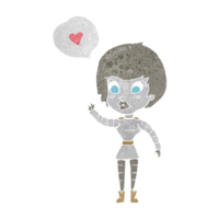 cartone animato robot donna nel amore png
