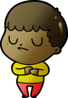 niño gruñón de dibujos animados png