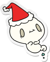 mão desenhado Natal adesivo desenho animado do kawaii fantasma png