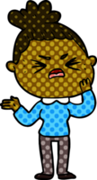 cartoon angry woman png