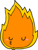 fuoco simpatico cartone animato png