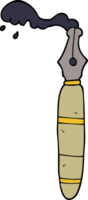 cartoon doodle fountain pen png