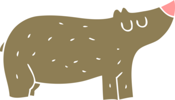 flat color illustration of bear png