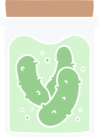 hand drawn cartoon doodle jar of pickled gherkins png