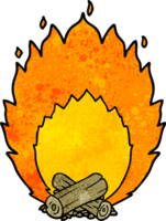 dessin animé feu de camp flamboyant png