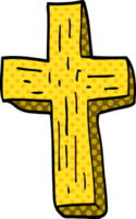 Cartoon-Doodle Anti-Vampir-Kreuz png