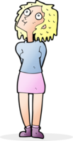 cartoon curious woman png