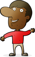 cartoon waving man png