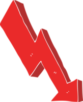 flat color illustration of arrow down trend png