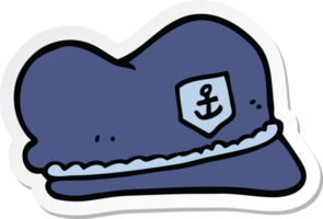 sticker of a cartoon sailor hat png