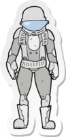 sticker of a cartoon astronaut png