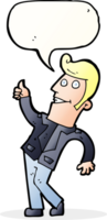 cartoon man giving thumbs up sign with speech bubble png
