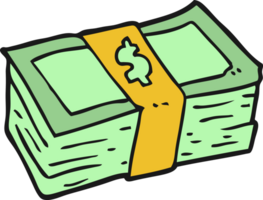 cartoon stack of cash png