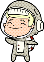 astronauta de desenho animado feliz png