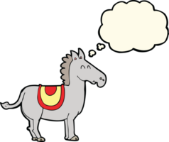 cartoon donkey with thought bubble png