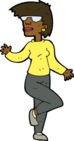 Cartoon-Frau winkt png