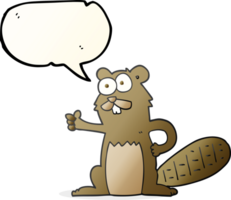 hand drawn speech bubble cartoon beaver png