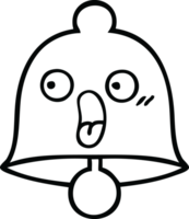 line drawing cartoon of a bell png