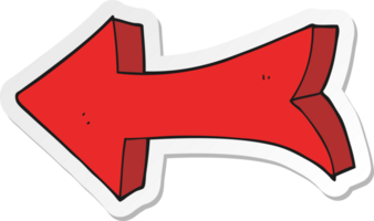 sticker of a cartoon pointing arrow png