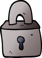 cartoon doodle padlock png