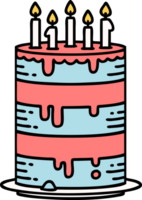 tattoo in traditional style of a birthday cake png