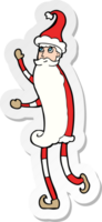 pegatina de un santa flaco de dibujos animados png