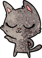 calm cartoon cat png