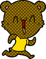 dibujos animados de oso corriendo png