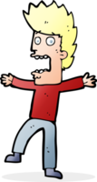 cartoon terrified man png