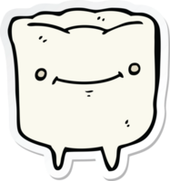 sticker van een cartoon blije tand png