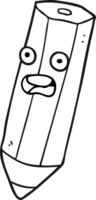 happy  hand drawn black and white cartoon pencil png