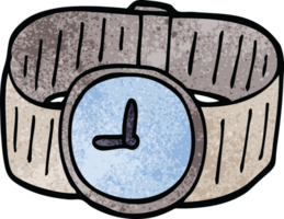 cartoon doodle wrist watch png