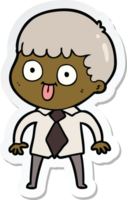 sticker of a cartoon man staring png