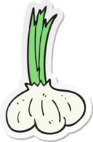 sticker of a cartoon garlic png