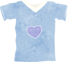 camiseta de desenho animado com coração de amor png