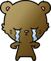crying bear cartoon chraracter png