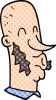 cartoon doodle man met zijbrandwonden png