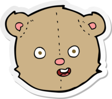 autocollant d'une tête d'ours en peluche de dessin animé png