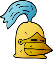 Cartoon-Doodle goldener Helm png