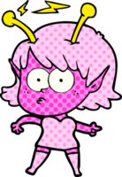 chica alienígena de dibujos animados png