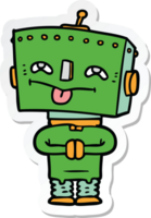 sticker van een tekenfilmrobot png