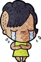 cartoon crying girl png