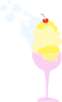 flat color illustration of cold ice cream png