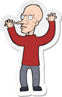 sticker of a cartoon mean man png