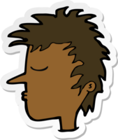 sticker of a cartoon male face png