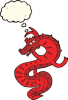 saxon dragon cartoon with thought bubble png